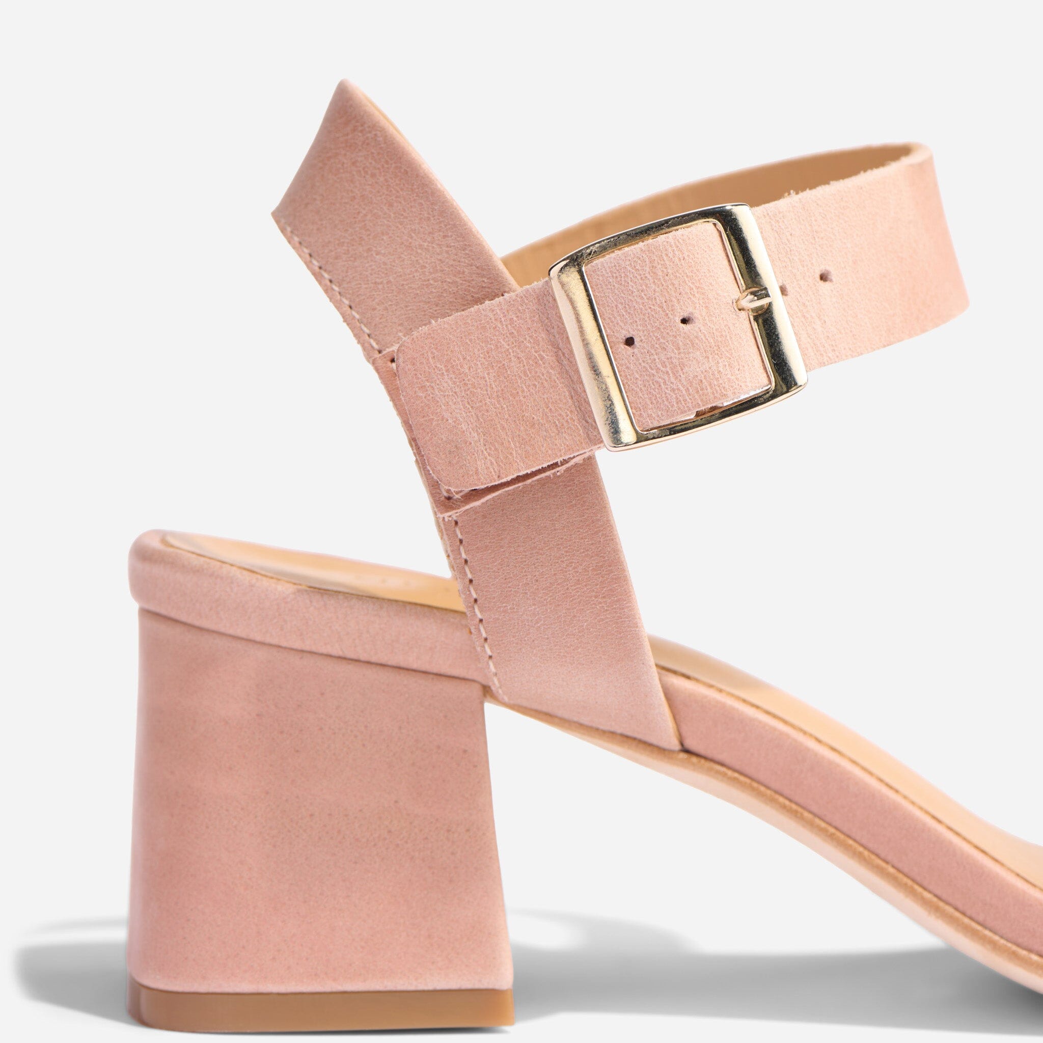 Stella Go-To Block Heel Sandal Desert Rose Women's Leather Heel Nisolo 