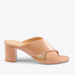Carina Cross Strap Mule Almond