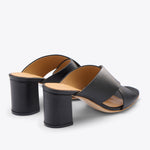 Carina Cross Strap Mule Black
