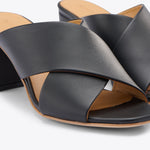 Carina Cross Strap Mule Black
