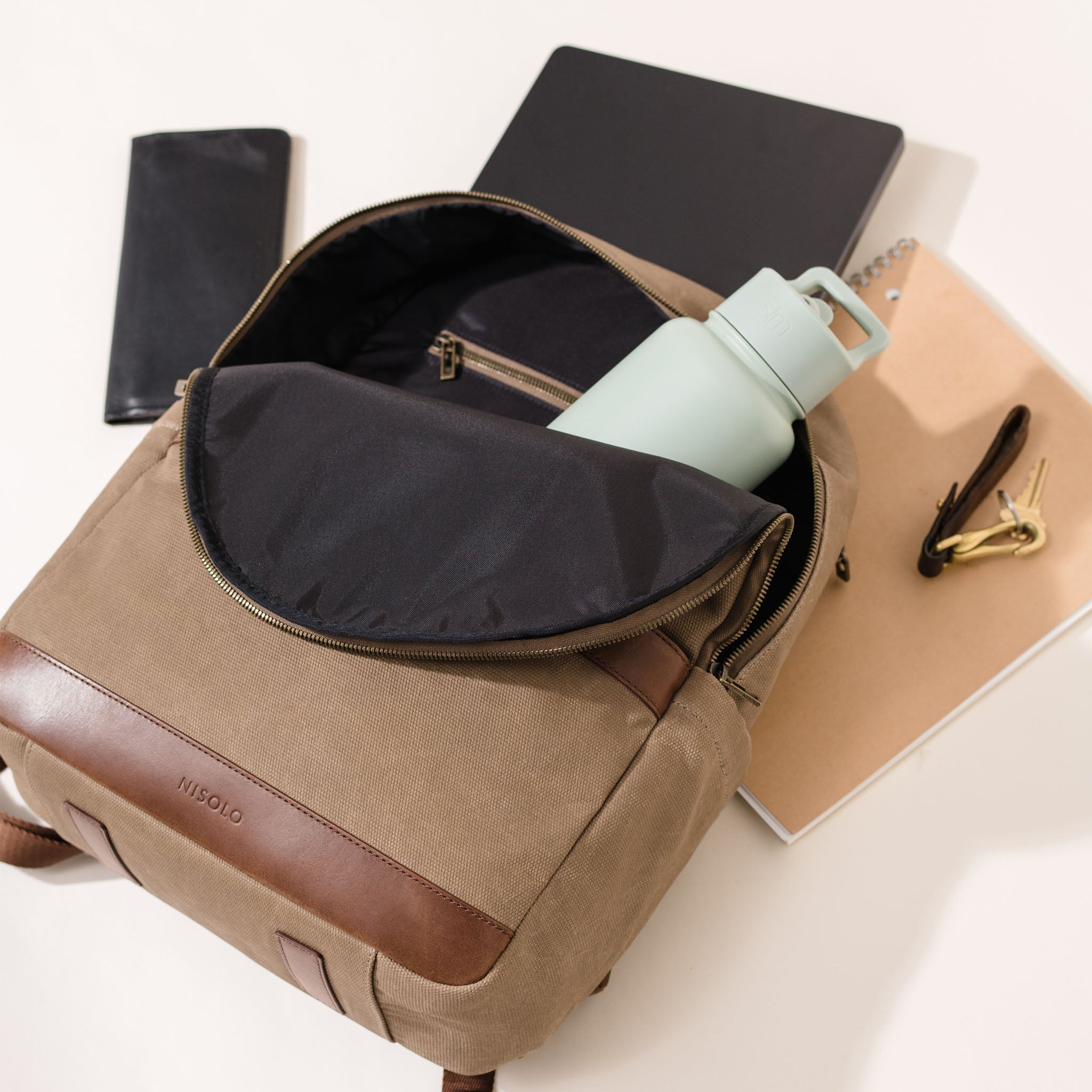 Alex Commuter Backpack Waxed Canvas – Nisolo