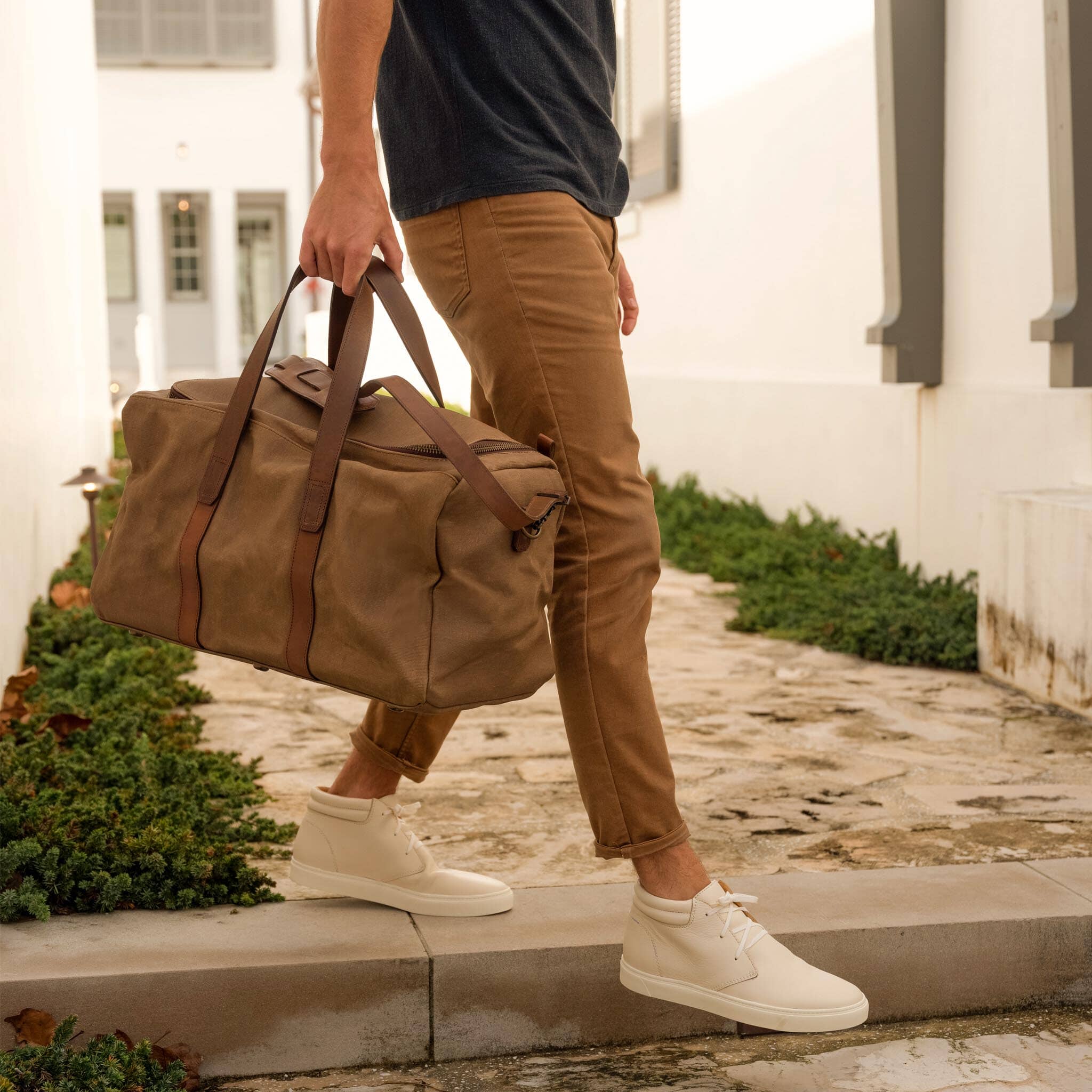 Waxed canvas weekender bag mens Clearance