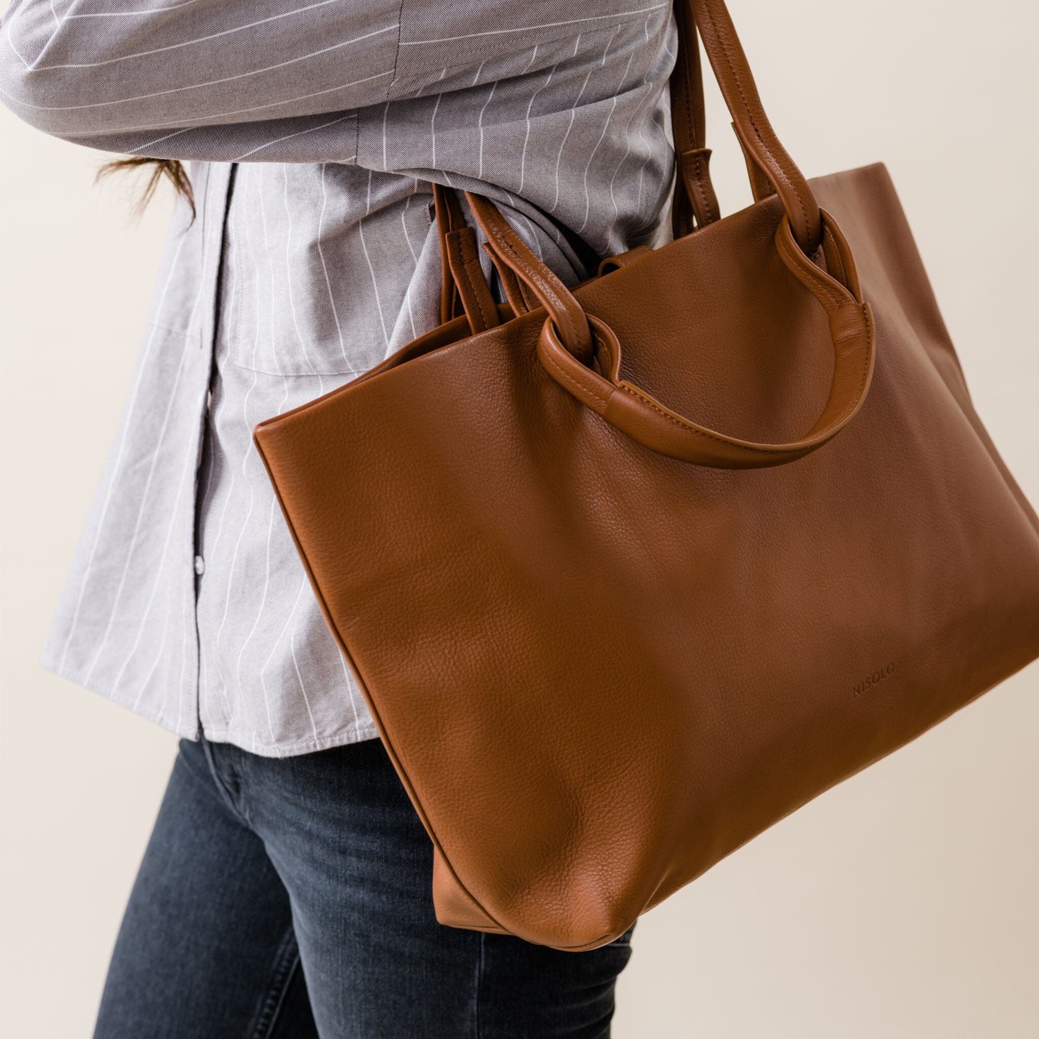 Camila Everyday Tote Caramel Leather Bag Nisolo 