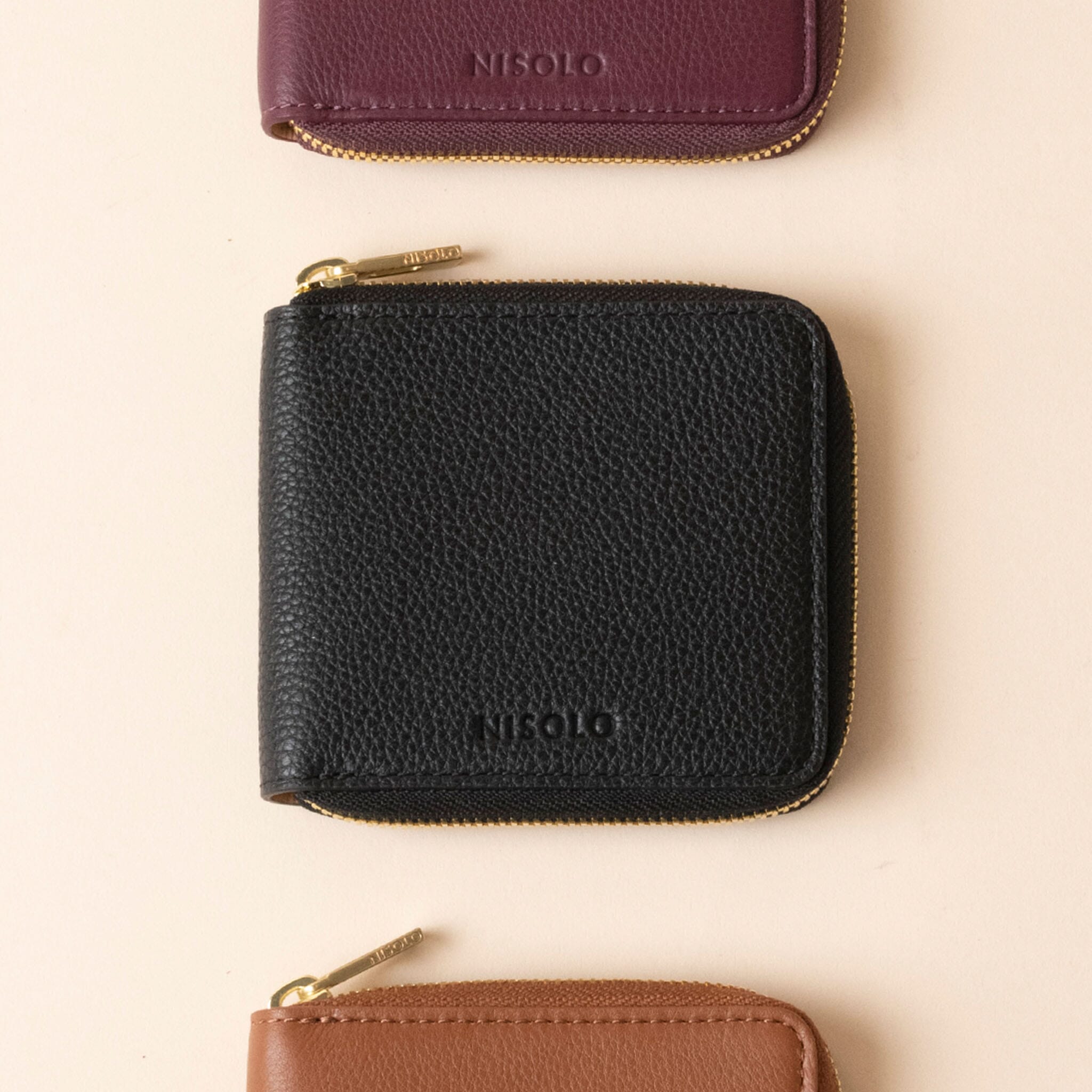 Remi Zip Wallet Black Women's Leather Wallet Nisolo 