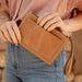 Go-To Wristlet Clutch Almond Leather Handbag - unlined Nisolo 