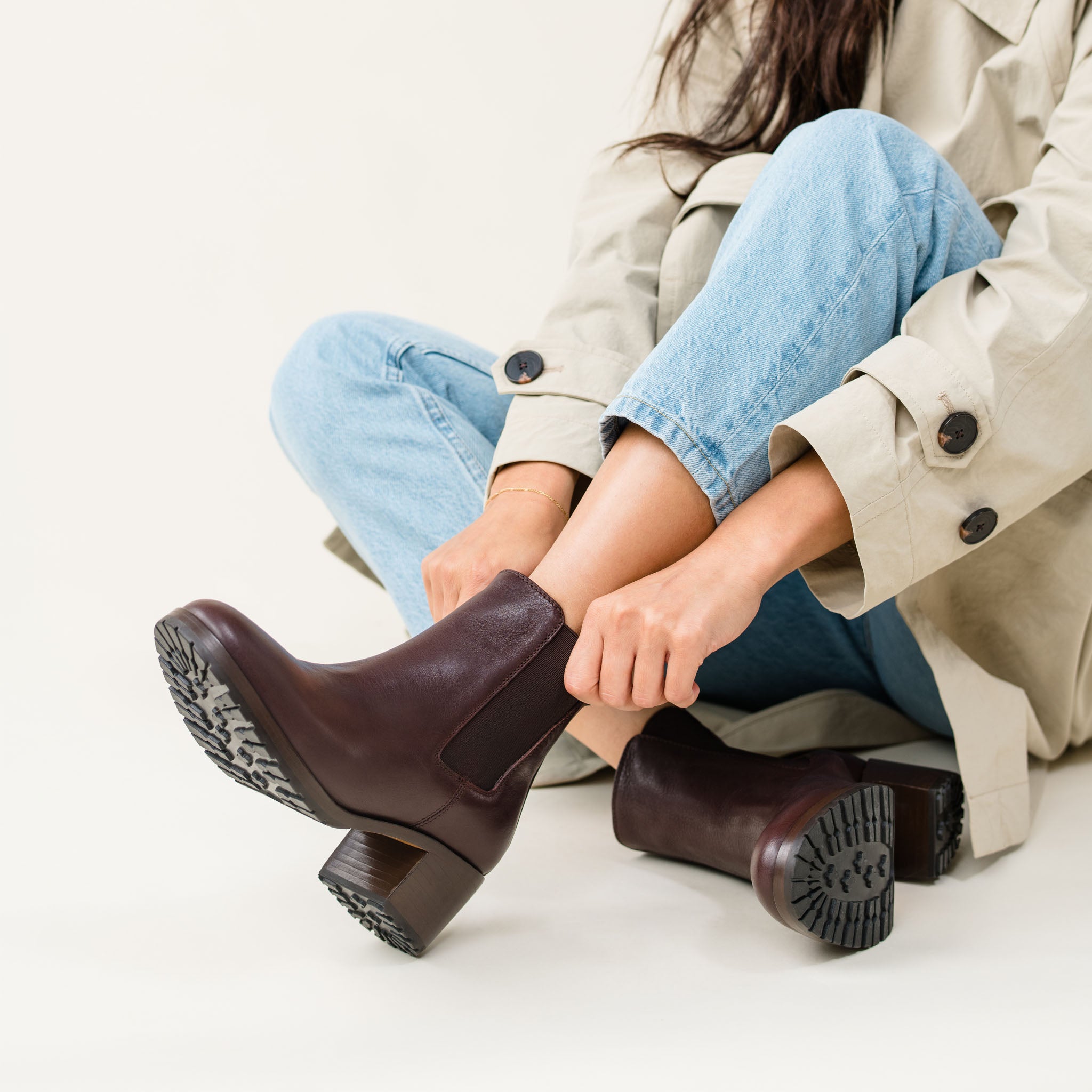 Ana Go-To Heeled Chelsea Boot Wine