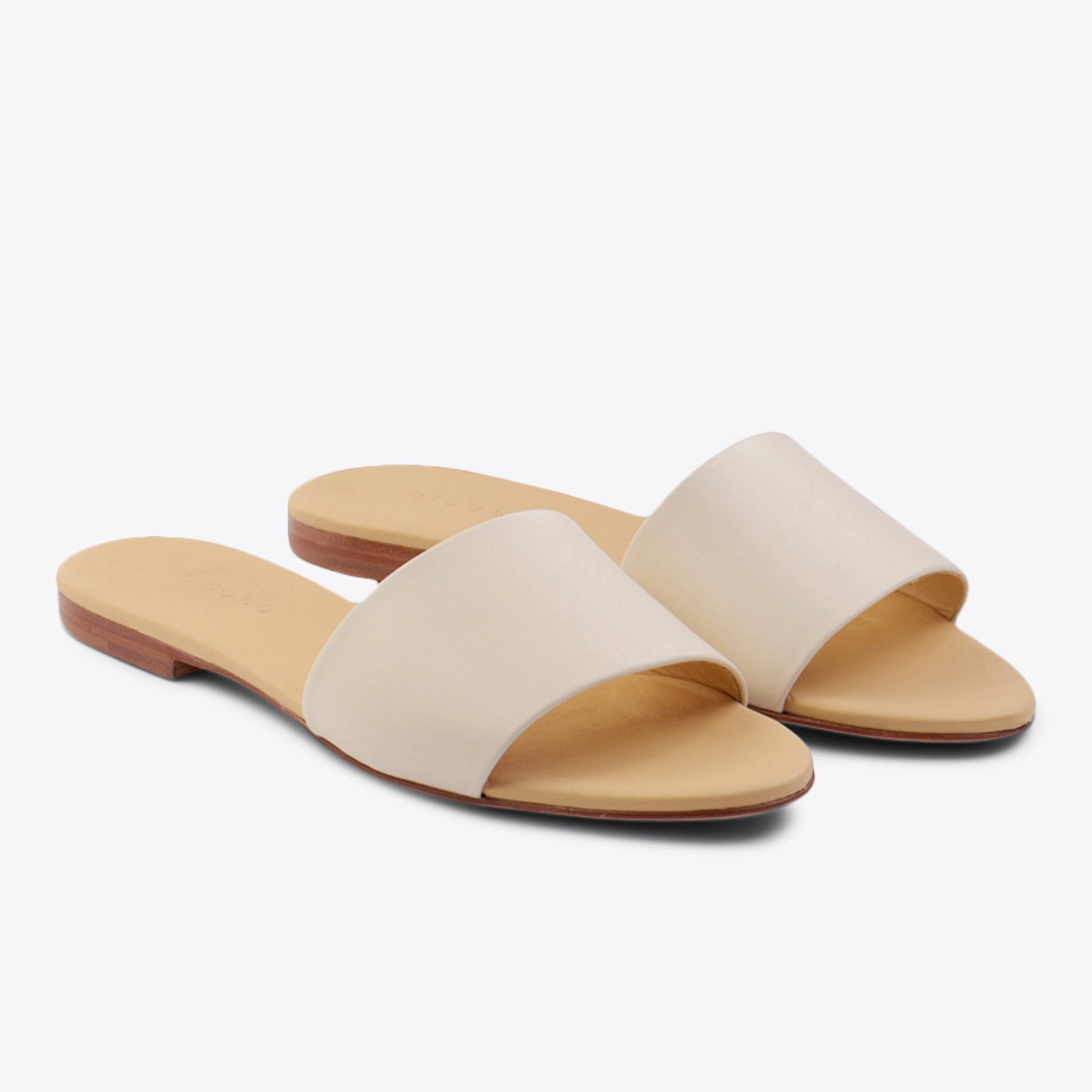 Isla Slide Sandal Bone Women's Leather Sandal Nisolo 