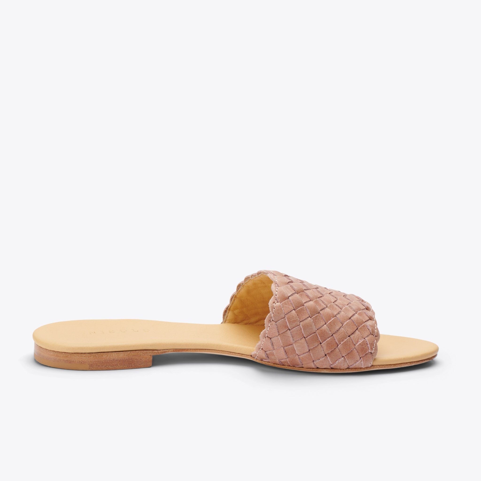 Product Image 3 of the Isla Woven Slide Desert Rose Women's Leather Sandal Nisolo 