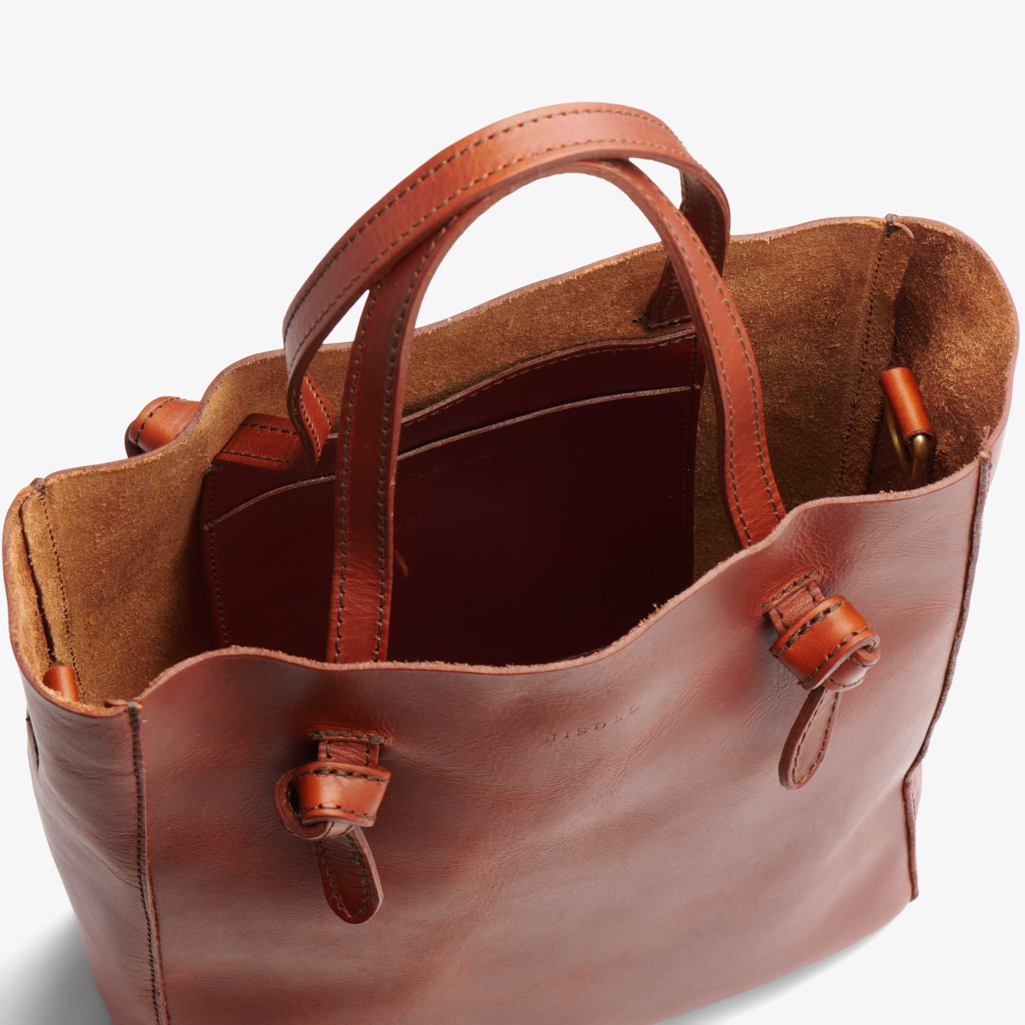 Product Image 5 of the Simone Crossbody Shopper Rosewood Leather Handbag - unlined Nisolo 