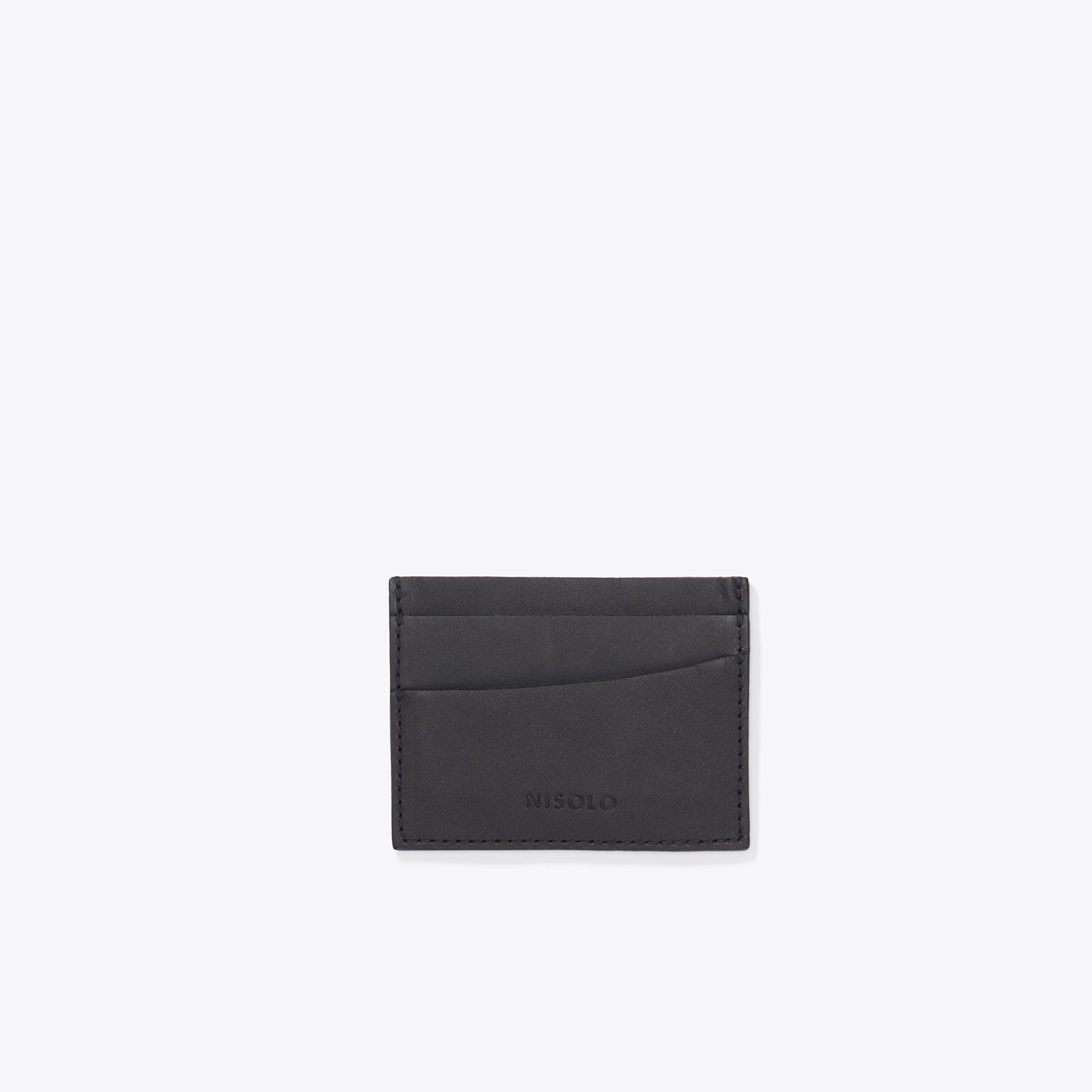Upcycled Leather Card Case Black Leather Card Case Nisolo 