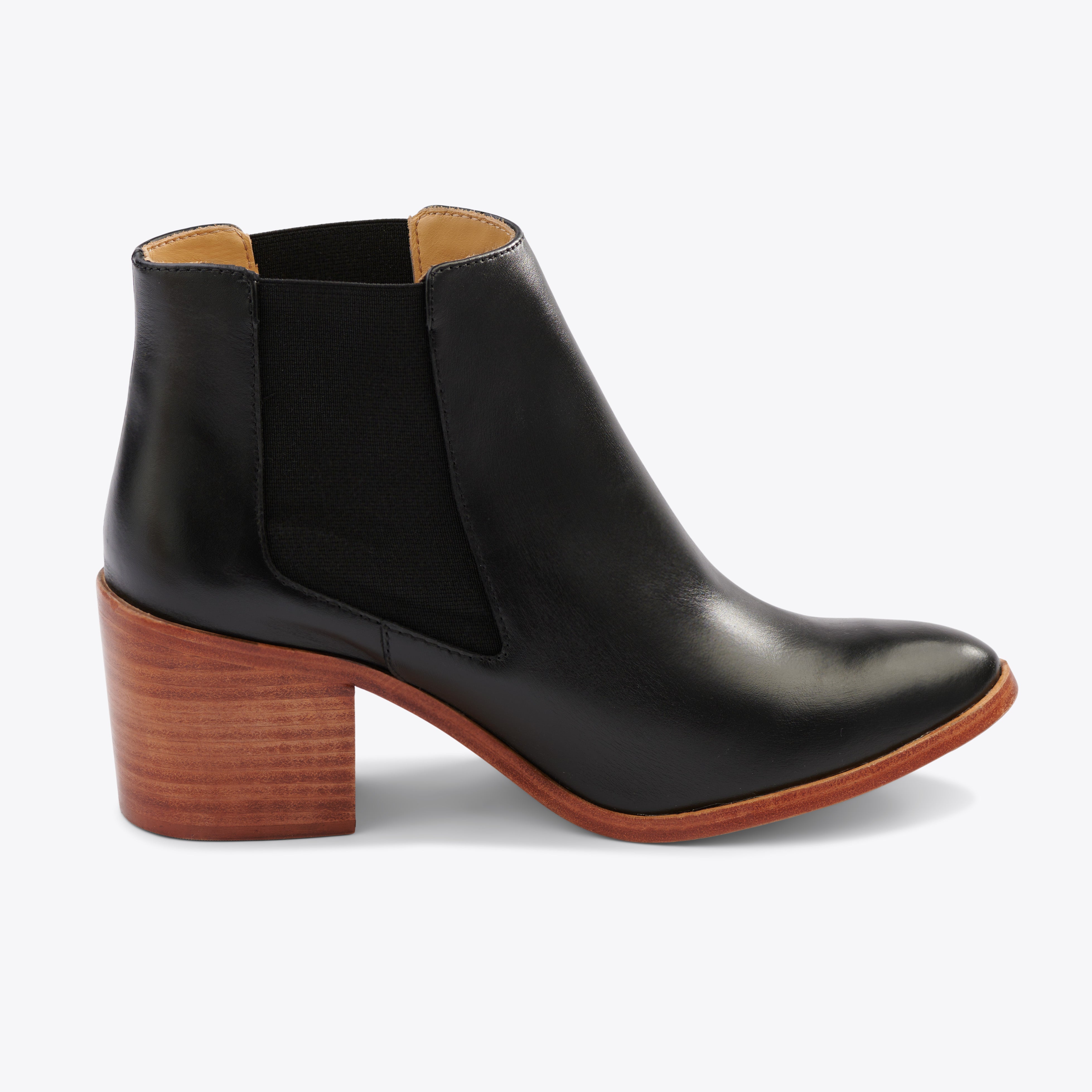 Heeled Chelsea Boot Black Women's Leather Boot Nisolo 