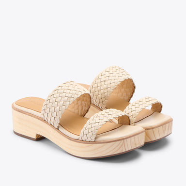 Ellie All-Day Woven Clog Bone Women's Leather Clog Nisolo 