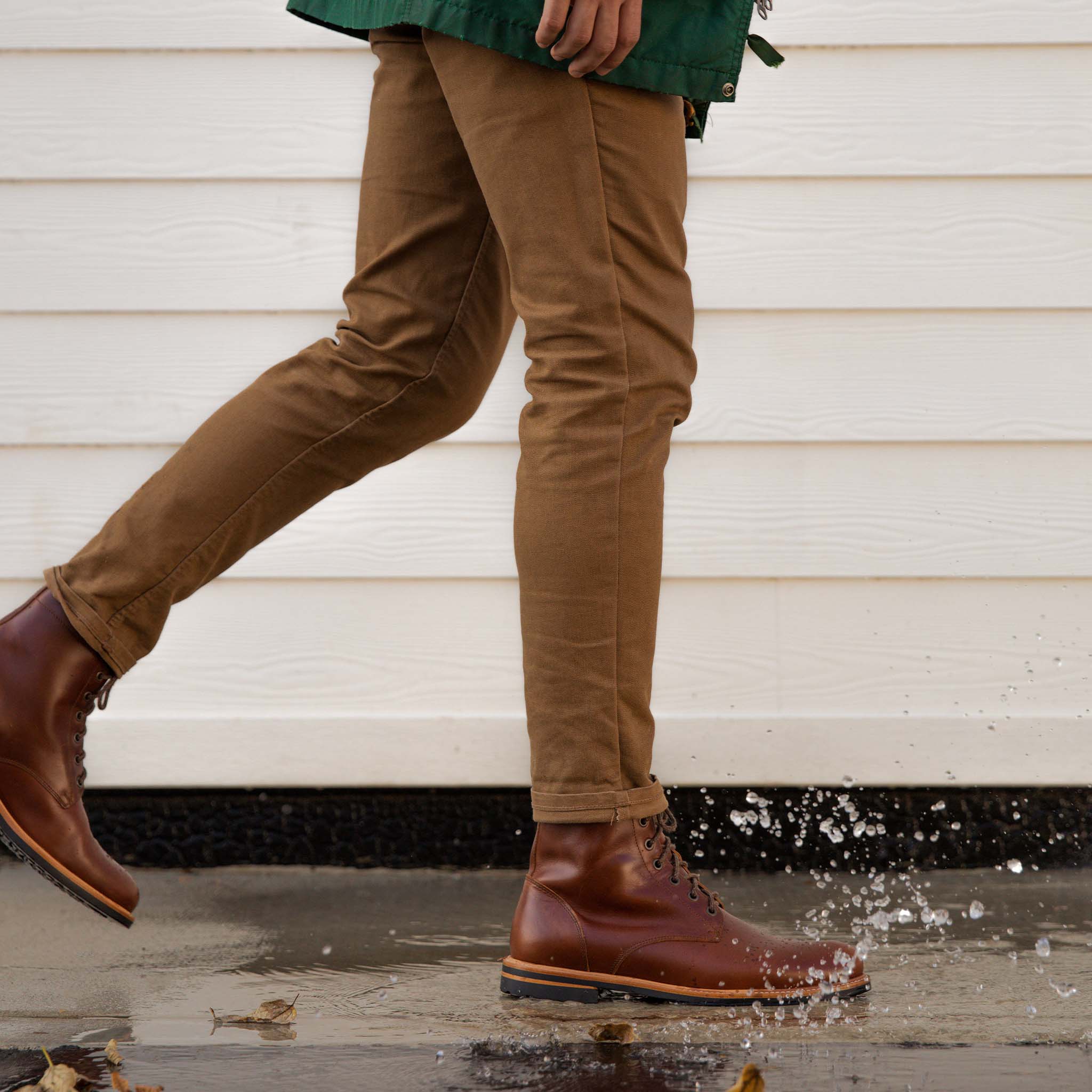Image 1 of the All-Weather Andres Boot Brandy on model