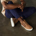 Image 3 of the Everyday Mid Top Sneaker Tobacco on model