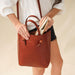 Image 1 of the Simone Convertible Shopper Rosewood Leather Handbag - unlined Nisolo 