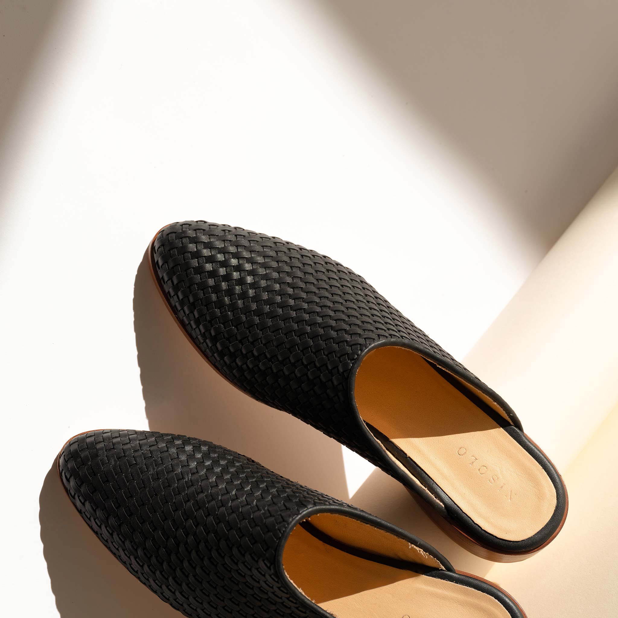 Image 3 of the Ama Mule Woven Black Women's Leather Slip On Nisolo 