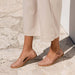 Image 1 Women's Huarache Sandal Desert Rose Women's Leather Sandal Nisolo on model
