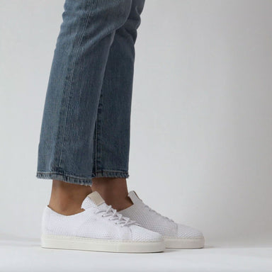 Product Video 1 Women's Kickaround Sneaker White Nisolo on Model